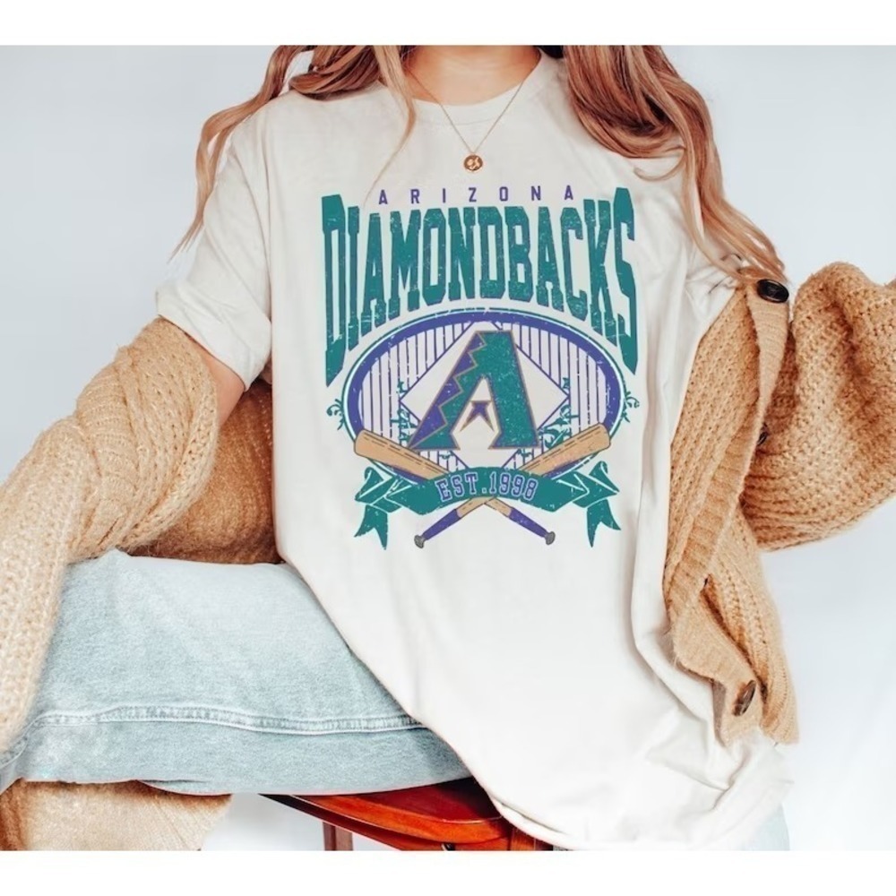 Vintage Arizona Diamondbacks Baseball Team Fan Retro T-Shirt